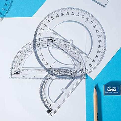 Mr. Pen Protractor Set, 9 Pc Drafting Tools for Math Geometry