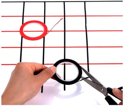 Fodattm 6 Rolls Graphic Art Thin Tape, Self-Adhesive Artist Tape for Whiteboard Gridding, 72 Yard Per Roll