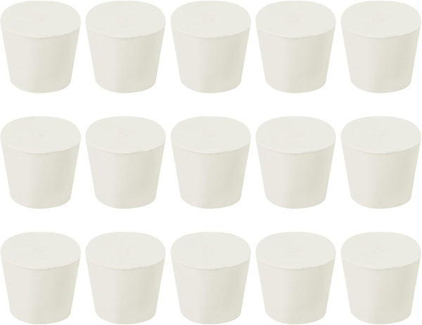 MECCANIXITY Rubber Tapered Plug, 26mm to 32mm Solid Test Tubes Bungs, Pack of 15