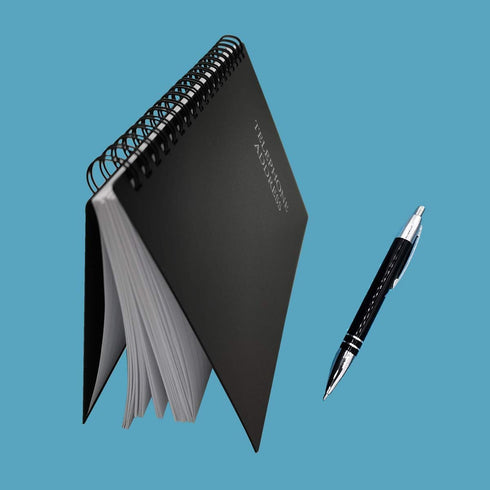 Telephone Address & Birthday Book with Tabs, Black 5x7 inch Address Log Book for Contacts, Phone Numbers, Addresses,