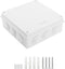 LeMotech ABS Plastic Dustproof Waterproof IP65 Junction Box Universal Electrical Project Enclosure White 7.9 x 7.9 x