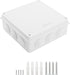 LeMotech ABS Plastic Dustproof Waterproof IP65 Junction Box Universal Electrical Project Enclosure White 7.9 x 7.9 x