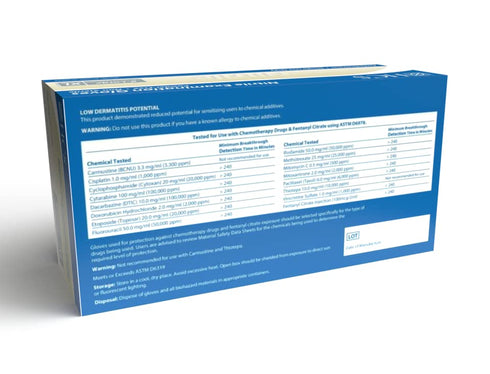 HCS Nitrile Exam Gloves - (250/Box) Disposable Medical Gloves, Latex-Free, Sensitive Skin, Fentanyl & Chemo Safe