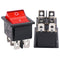 Twidec 2Pcs Rocker Switch 6 Pins 2 Position ON/ON AC 10A/125V 6A/250V DPDT Red LED Light Illuminated Toggle Switch
