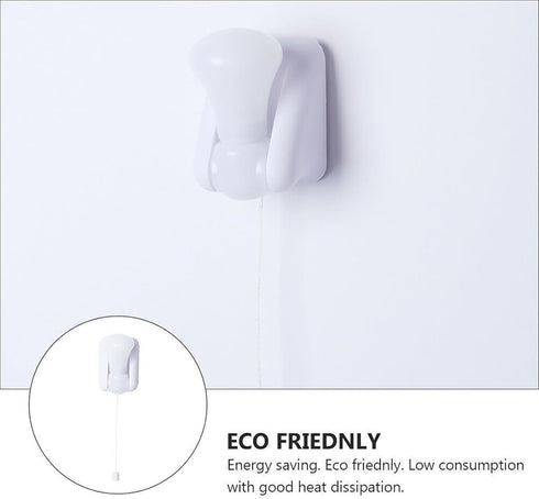 Shuwea 2 Pack Bulb, Closet Bulb, Battery Operated Light Stick-Up Wireless LED Light Battery Powered Self Adhesive Wall
