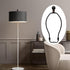 8 Inch Lamp Harp, 2 Set Black Lamp Shade Holder with Finial, DIY Detachable Replacement Adapter for Table & Floor Lamps