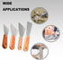 Utoolmart Putty Scraper, 1" Cr-V Steel Stiff Putty Knives with Wooden Handle, 2Pcs