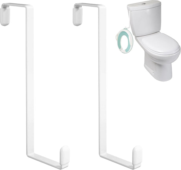 TOYMIS 2pcs Potty Seat Hooks, Multifunctional Z-Shaped Over Door Hooks No Drill Mounting