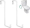 TOYMIS 2pcs Potty Seat Hooks, Multifunctional Z-Shaped Over Door Hooks No Drill Mounting