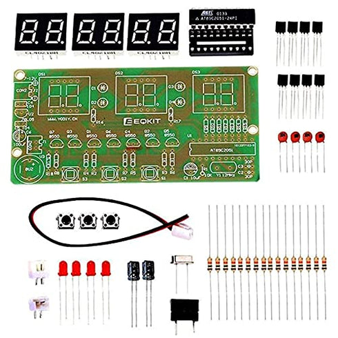 Lufasa 5pcs C51 6-Digital Clock DIY Soldering Kit Electronice Clock Kit Great School Science Practice Project Tool