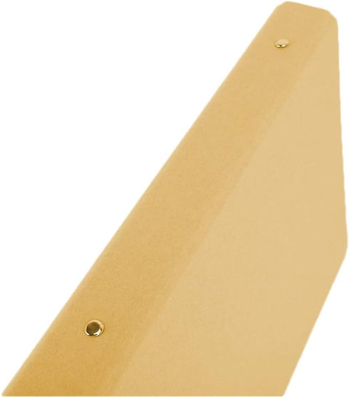 Blank A5 Kraft Paper Hardcover Binder, 6-Holes Round Ring Protector for Notebook, School Office Stationery Organizer