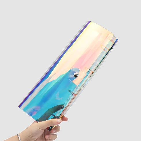 Laser A4 Soft PVC Budget Binder, 4-Ring Refillable Planner Cover with Snap Button Closure