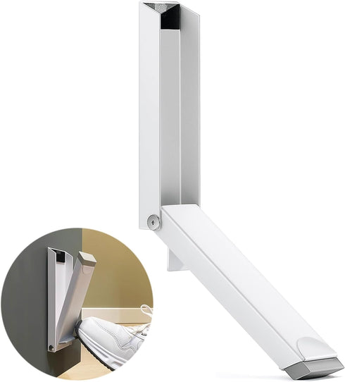 Kickdown Door Stoppers, No Drilling Door Stop with Adhesive Stickers, Easy Pedal Doorstop for Office, Dorm, Classroom,