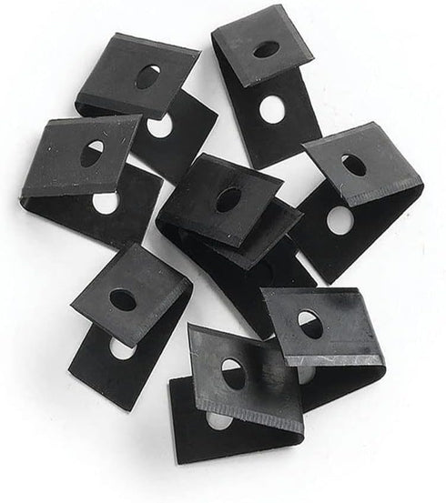 40 Packs Black Matt PVC Floor Vinyl Welding Grooving U V Blade - Stainless Steel Slotted Blade Hardware Tool