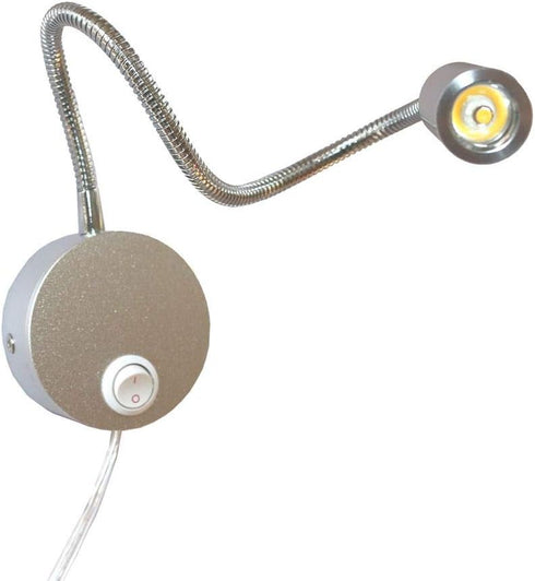 3W Flexible LED Wall Sconce with Gooseneck Design