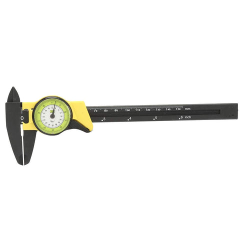 Vernier Caliper Dial Measuring Tool, 0-150mm Plastic Caliper for Home Improvement