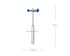 EMI Buck Neurological Reflex Testing Medical Hammer with Needle and Brush (Royal)