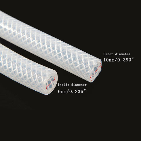 URZM 3.3Ft 1Mfor Winemaking(6 10mm*1m) Silicone Rubber Tubing, Air Hose Pipe Transparent / Home Brewing *