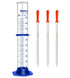 Thick Glass Graduated Cylinder Measuring Liquid Lab Cylinders with Anti-falling Plastic Base and Bumper Guard (1000ML)
