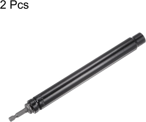 2pcs Extra Long Hollow Socket, 12mm x 200mm Deep Well Impact Nut Driver with Quick-Change Hex Shank