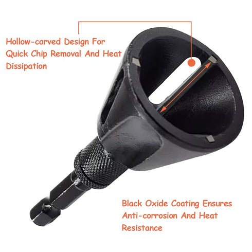 Deburring External Chamfer Tool, Tungsten Carbide Blade 1/4 Inch Hex Shank for Electric Drill Tools