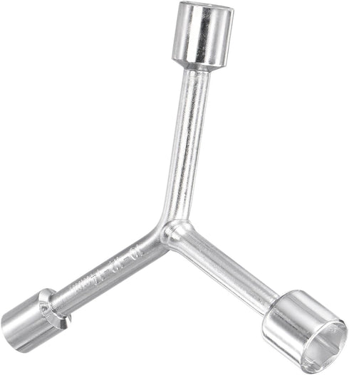 Y-Shaped 3 Way Socket Wrench, 10mm 12mm 14mm, 3-inch Length, CR-V Y-Type Hex Spanner Repair Tool