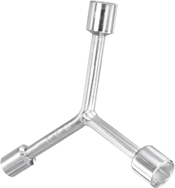 Y-Shaped 3 Way Socket Wrench, 10mm 12mm 14mm, 3-inch Length, CR-V Y-Type Hex Spanner Repair Tool