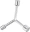 Y-Shaped 3 Way Socket Wrench, 10mm 12mm 14mm, 3-inch Length, CR-V Y-Type Hex Spanner Repair Tool