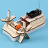 LAMCHAM Creative Wooden Remote Control Yacht DIY Hand-assembled RC Boat Toy Kit