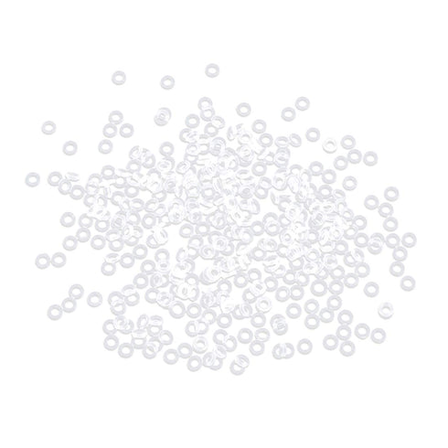 X AUTOHAUX Silicone O-Rings, 4mm OD 2mm ID 1mm Width VMQ Seal Gasket for Pipe Repair, White, Pack of 400