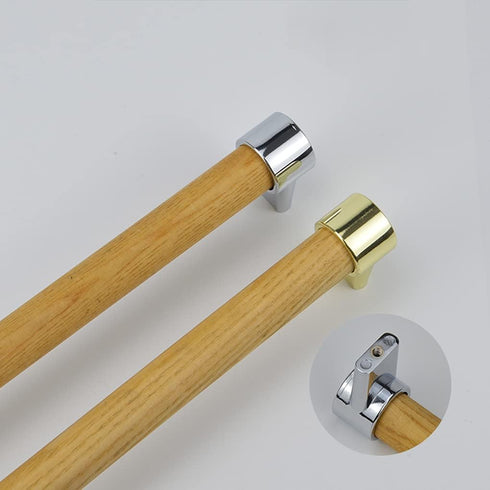 IBOWZ 2pcs Kitchen Cupboard Handle Solid Wood Drawer Handles Zinc Alloy Base Cupboard Knobs Modern Simplicity Pulls