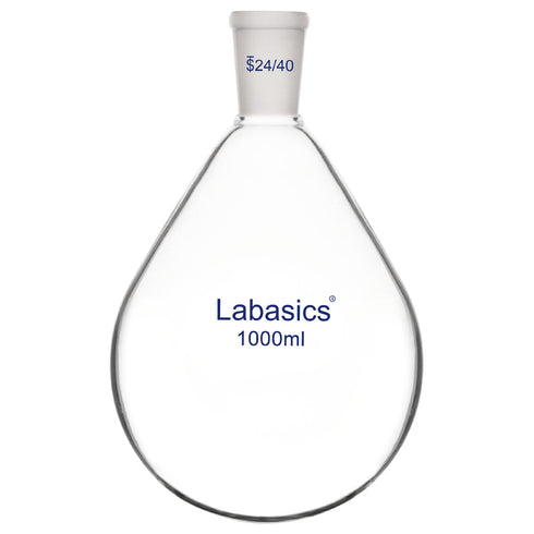 Borosilicate Glass Single Neck Recovery Flask, 1000 ml Rotary Evaporator Flask with 24/40 Outer Joint