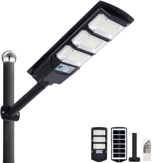KVSXUIDU Solar outdoor lights, 324LED, IP67 outdoor waterproof street light, equipped with mounting