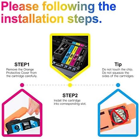 Uniwork Remanufactured Ink Cartridge for Epson 273 XL 273XL, 5-Pack, Black, Photo Black, Cyan, Magenta, Yellow
