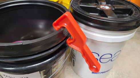 Edward Tools 5 Gallon Bucket Opener Tool for Lids, Heavy Duty Plastic with 12X Leverage Strength for Easy Opening