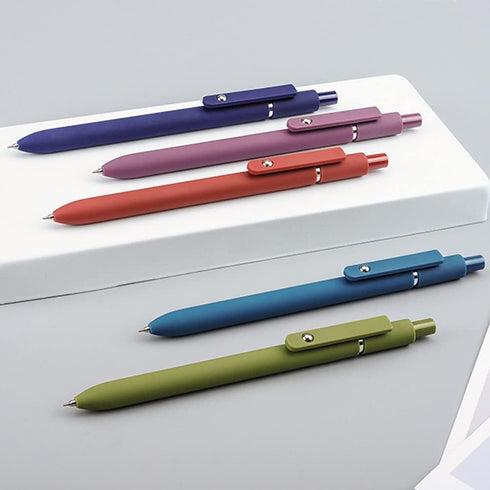 Sencoo 5 Pack Black Gel Pens, Quick Dry Ink, Fine Point 0.5mm, Smooth Writing, Cute Aesthetic Pens for Gifts