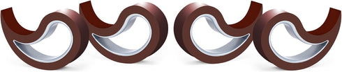 Stoppy Door and Window Stopper - Multi-Functional Wedge, Convenient Door Hook, Window Clamp (Brown, 4 Pack)