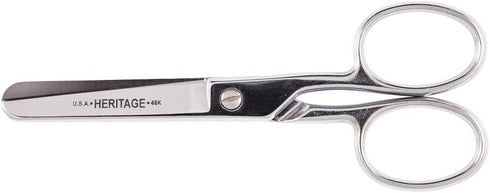 Klein Tools G46HC Safety Scissors, Made in USA, Heavy Duty for Thread-Yarn-Weaving, 6-Inch
