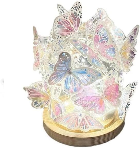 Butterfly ambiance Lamp, Bedside Decorative Small Table lamp, DIY Butterfly Lamp, Battery