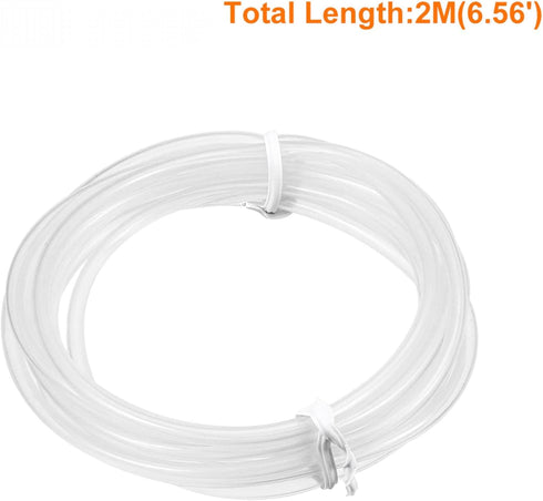 uxcell Silicone Tube, 2mm ID, 3mm OD, 2M, Flexible Transparent Rubber Tubing