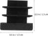 30pcs 15x15mm PRETYZOOM Thickened Black Square Plastic End Caps Tubing Plugs Chair Glide Inserts for Furniture Legs