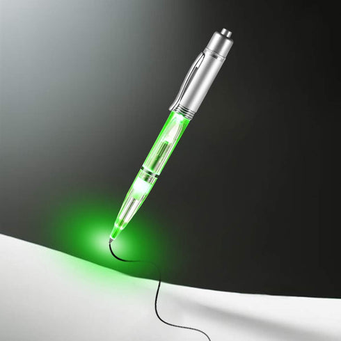 Penyeah Pen Light - LED Light Up Pen for Night Writing, Ballpoint Pen with Replacement Accessories Included (4 PK)