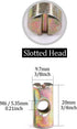 Hilitchi 20-Pcs M6 Pozidriv Slotted Barrel Nuts - Cross Dowels Slotted Nuts for Furniture, M6 x 20mm