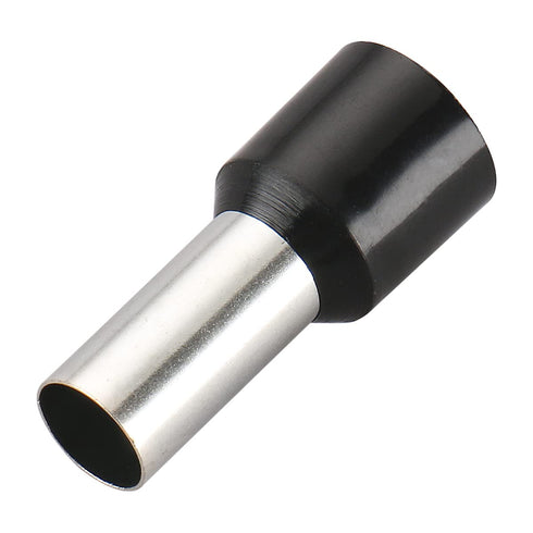 Baomain AWG 8/10.0mm² Wire Copper Crimp Connector, Insulated Ferrule Pin Cord End Terminal, Pack of 100, Black