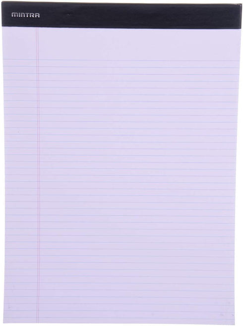Mintra Office Legal Pads, BASIC PASTEL 6pk, 8.5in x 11in, Narrow Ruled, 50 Sheets per Notepad for School and Office