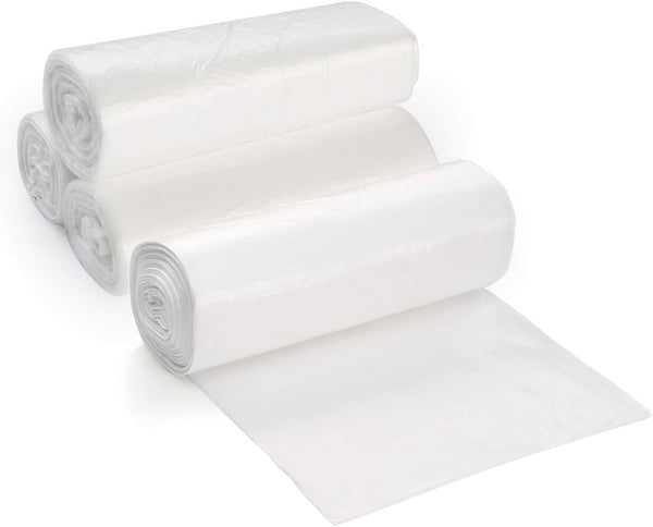 12-16 Gallon Clear Garbage Can Liners, 500 Count - Medium - Large