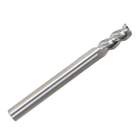 Carbide Alu-Power Square End Mill 3 Flute 1/4 Inch 45 Degree Helix, Tungsten Steel