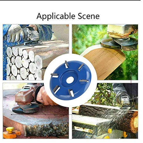 Yosoo123 Wood Cutting Disc, 6-Teeth Steel Milling Cutter for Woodworking Tool