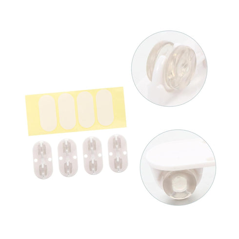 8pcs Self-Adhesive Storage Box Wheels Practical Sticky Casters for Bedside Tables Cabinets Suitcases and Trash Cans