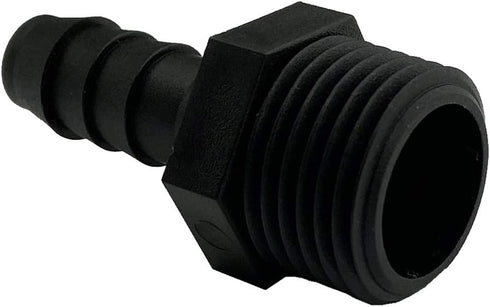 20 pcs 3/8" Barb x 1/2" NPT Male Connector - Plastic Hose Barb Fitting, Adapter for Industrial Hose Barb to Pipe